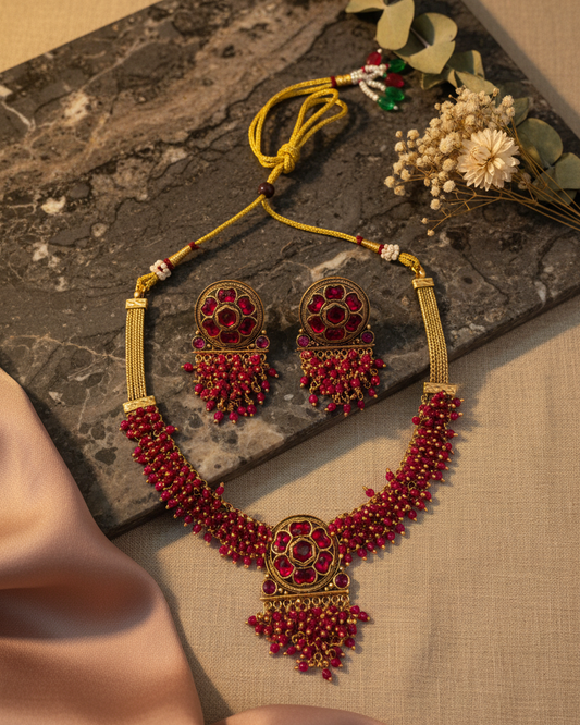 Gulabi Bead Necklace Set