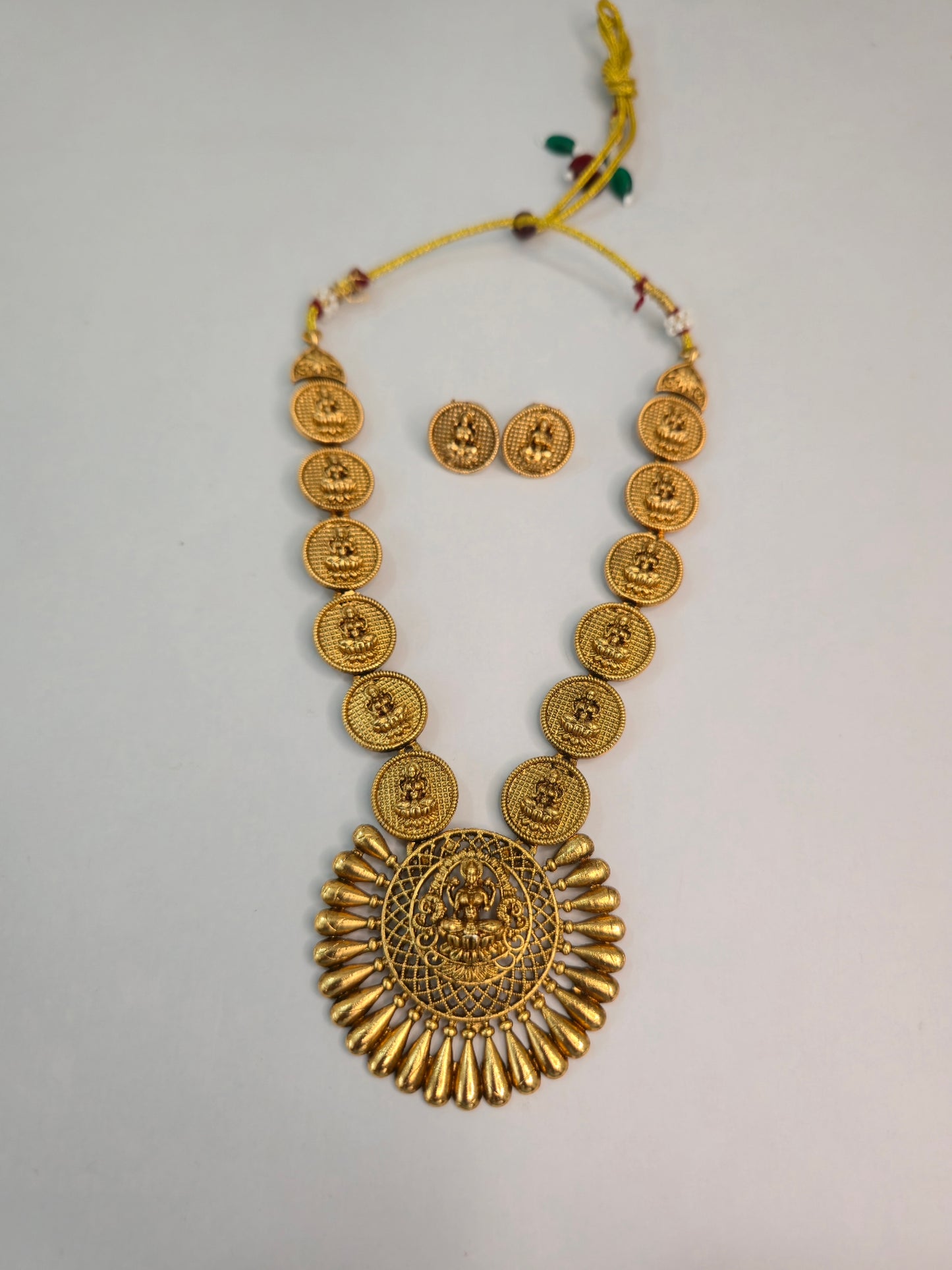 Lakshmi Coin Pendant Necklace Set