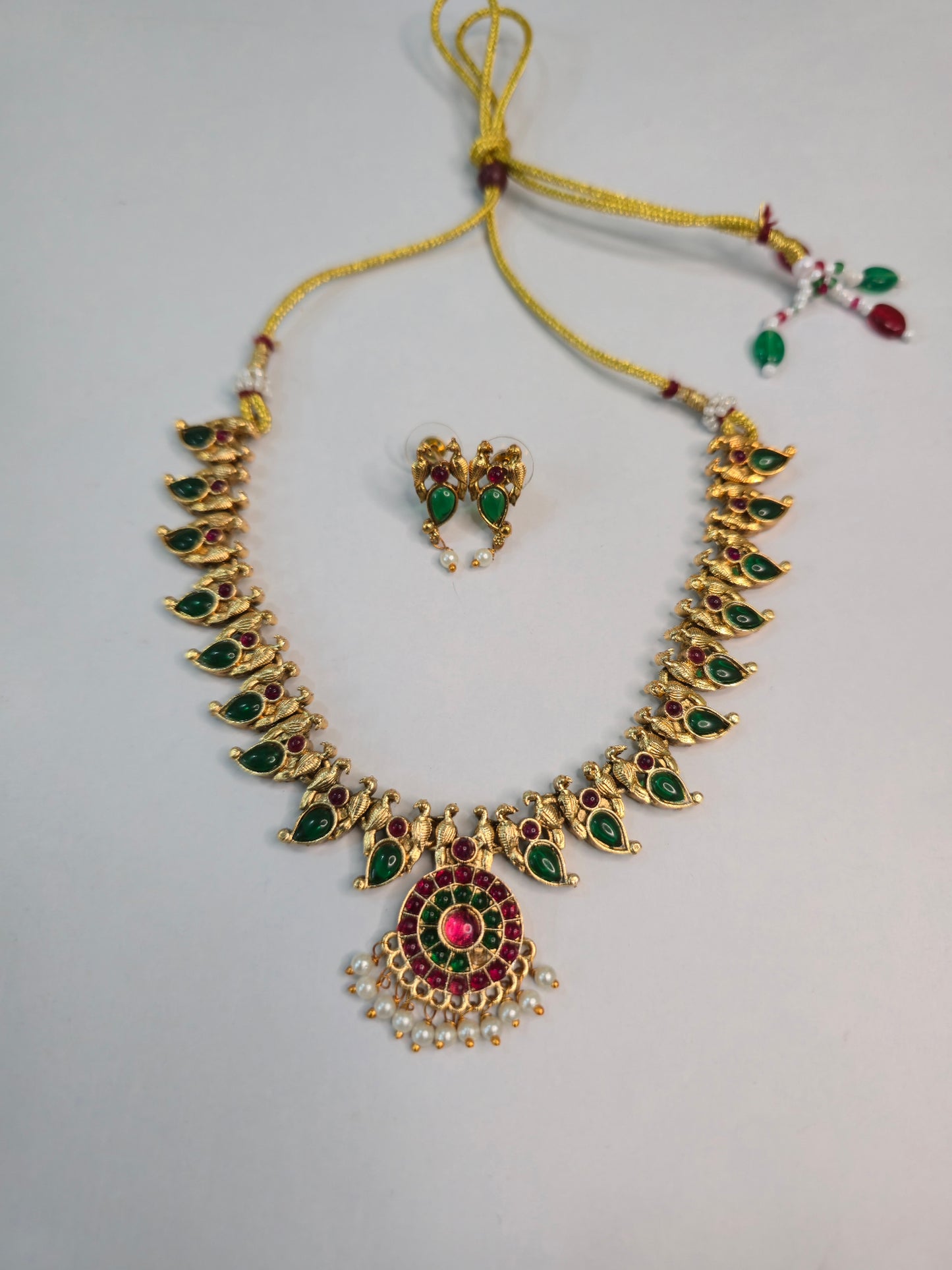 Mayura Pearl Pendant Necklace Set