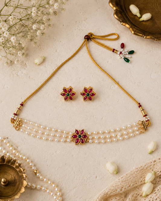 Padma Pearl Choker Set