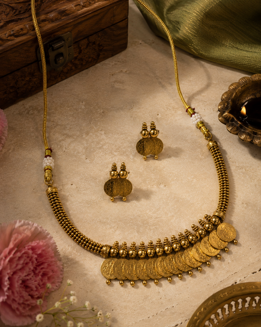 Antique Coin Necklace Set