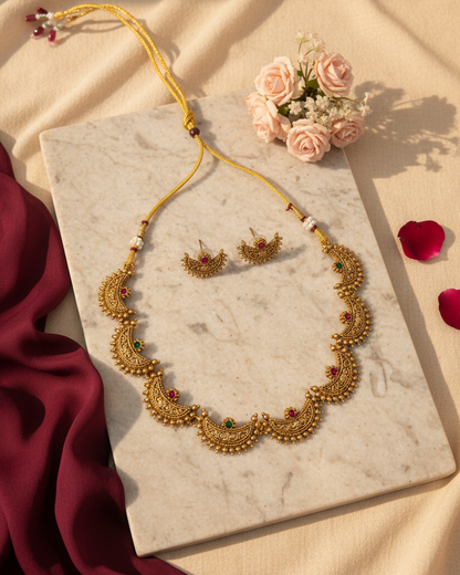 Half Moon Necklace Set