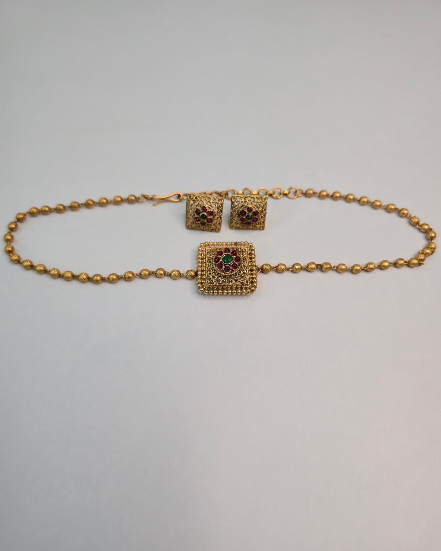 Antique Beaded Square Choker Set