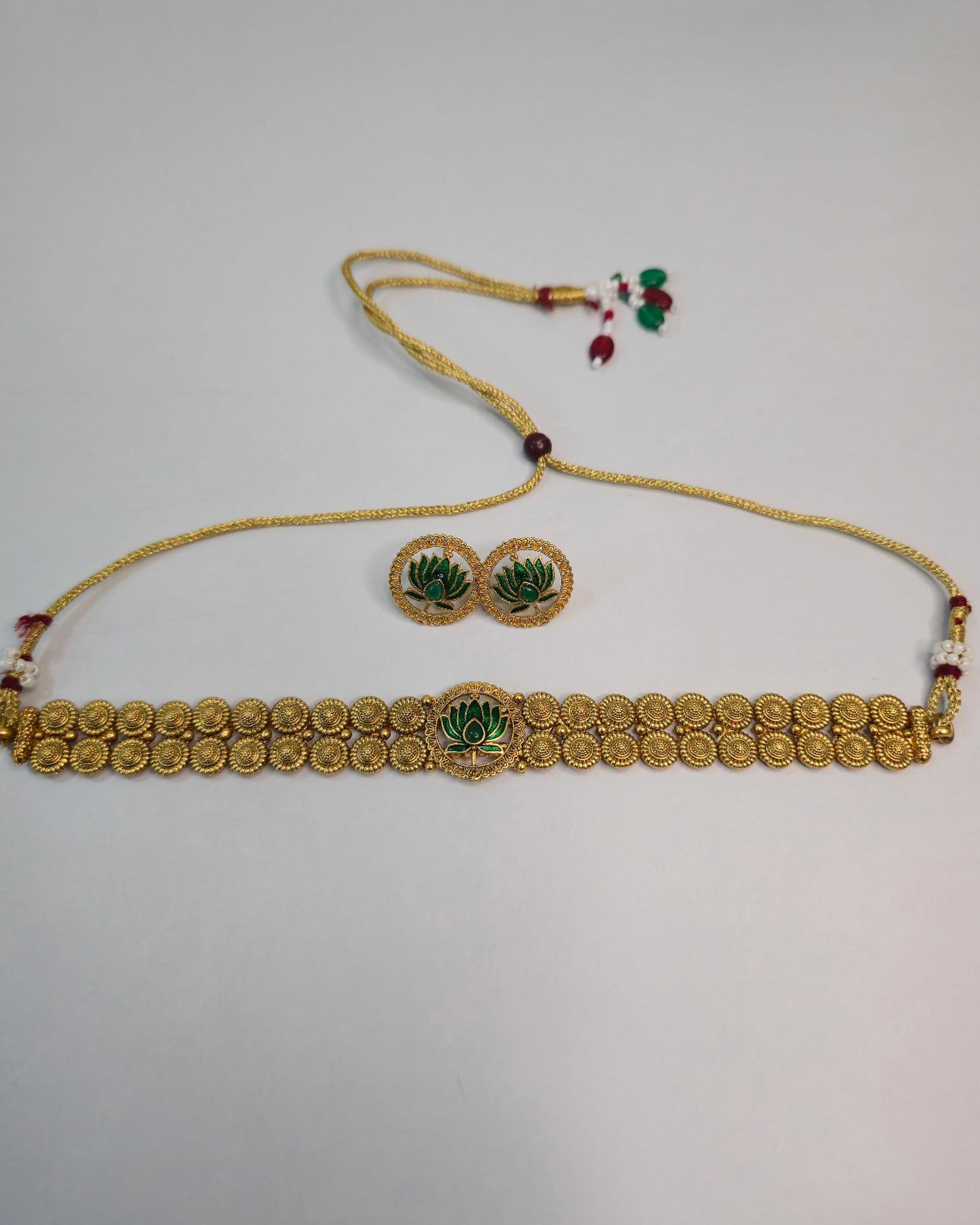 Lotus Coin Choker Set