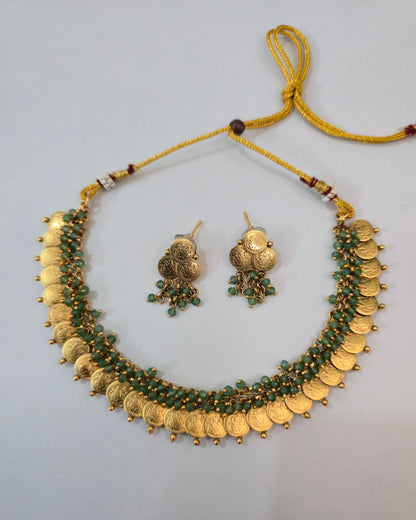 Coin Bead Layer Necklace Set