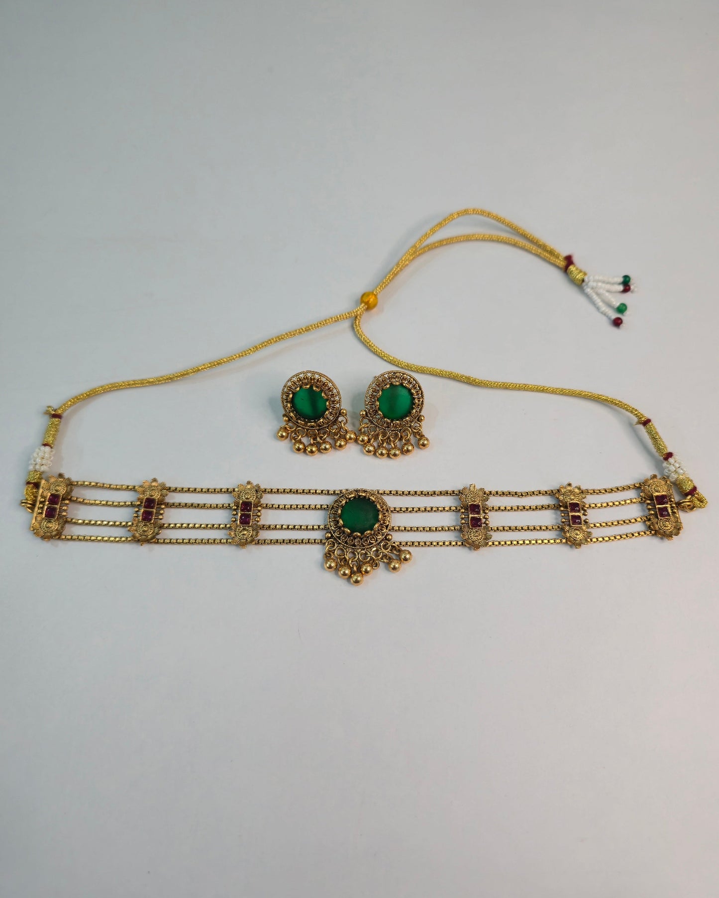 Green Layer Choker Set