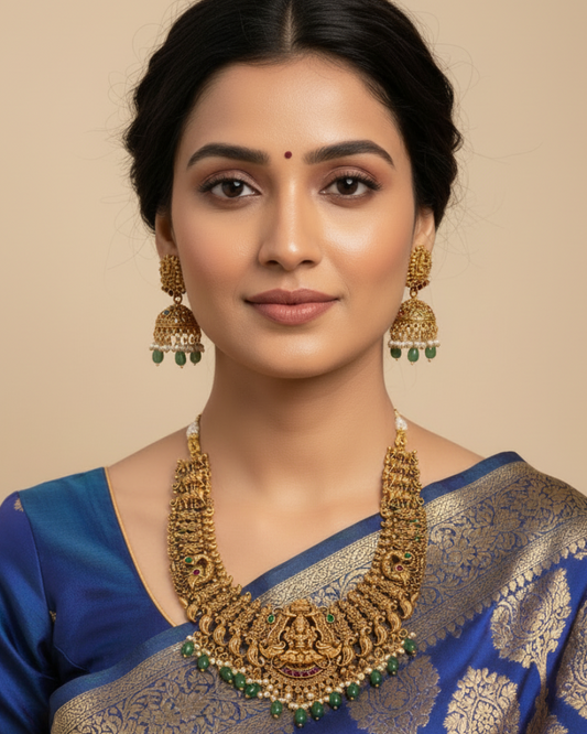 Lakshmi Peacock Necklace Set
