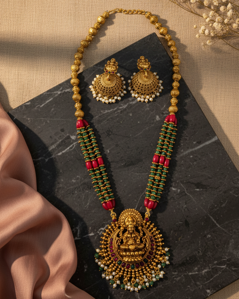 Lakshmi Bead Haram Set