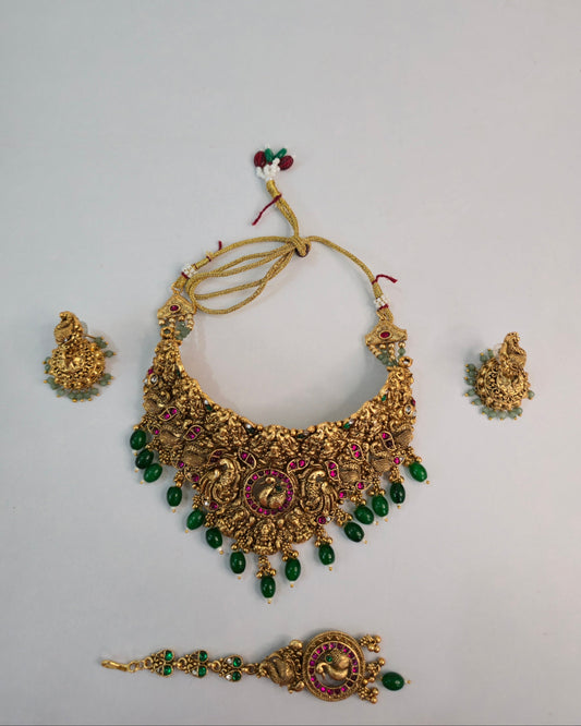 Mayura Lakshmi Temple Necklace Set