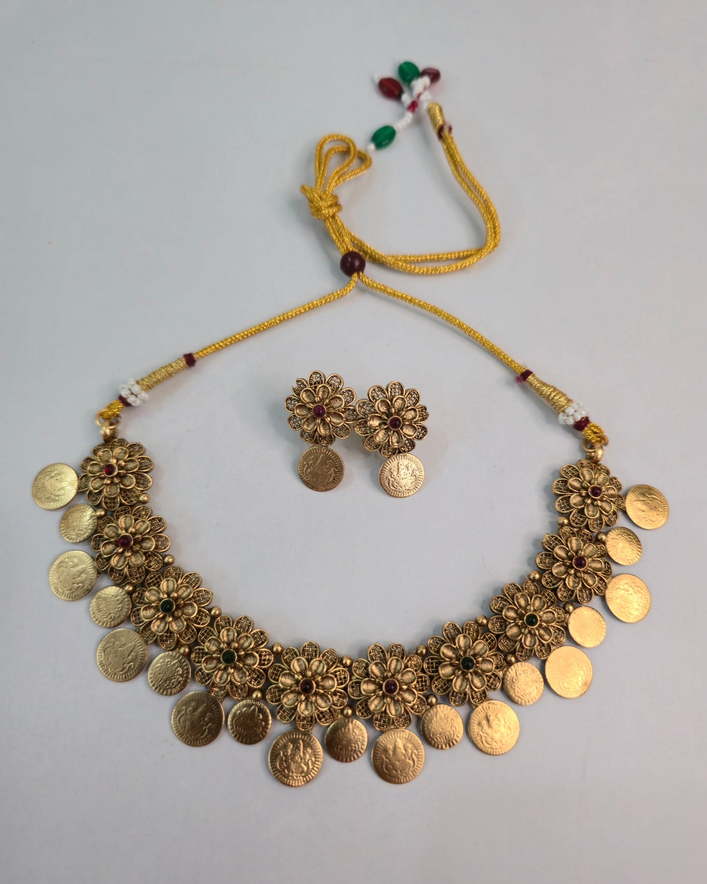 Pushpa Kasu Necklace Set