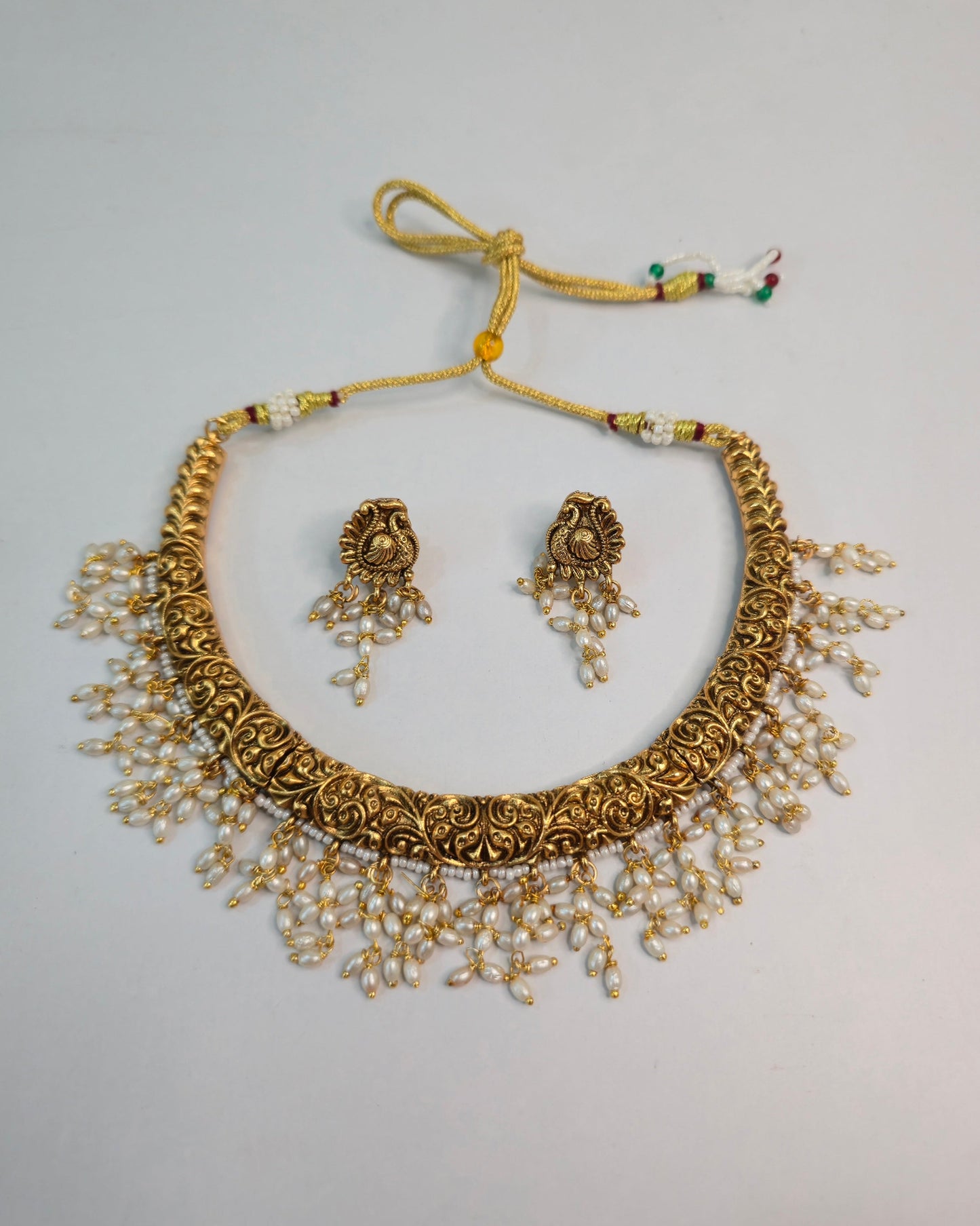 Pearl Fringe Antique Necklace