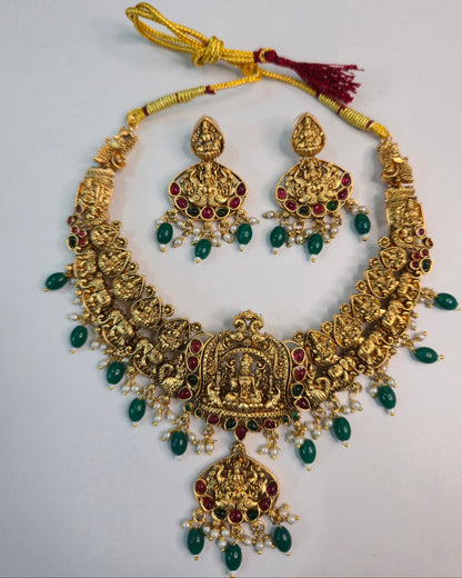 Vaidehi Temple Necklace Set