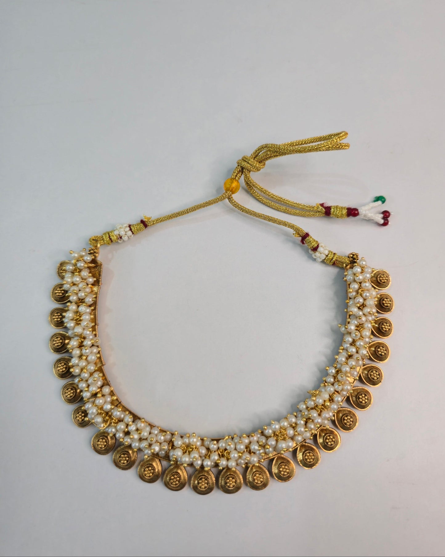 Madhura Pearl Coin Necklace