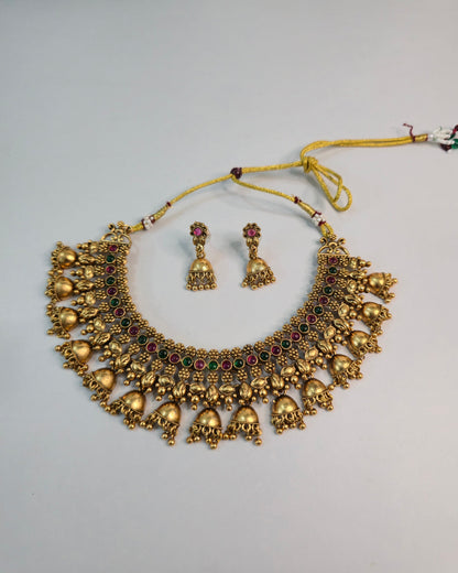 Mrinalini Jhumka Necklace Set