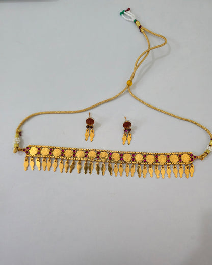 Madhavi Elakkathali Choker Set