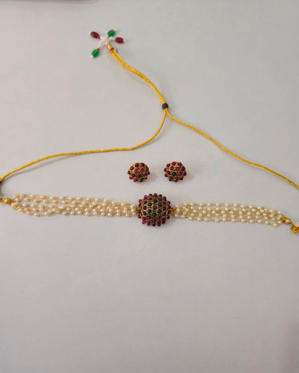Meera Multicolor Pearl Choker Set