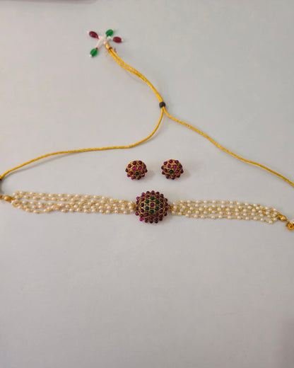 Meera Multicolor Pearl Choker Set