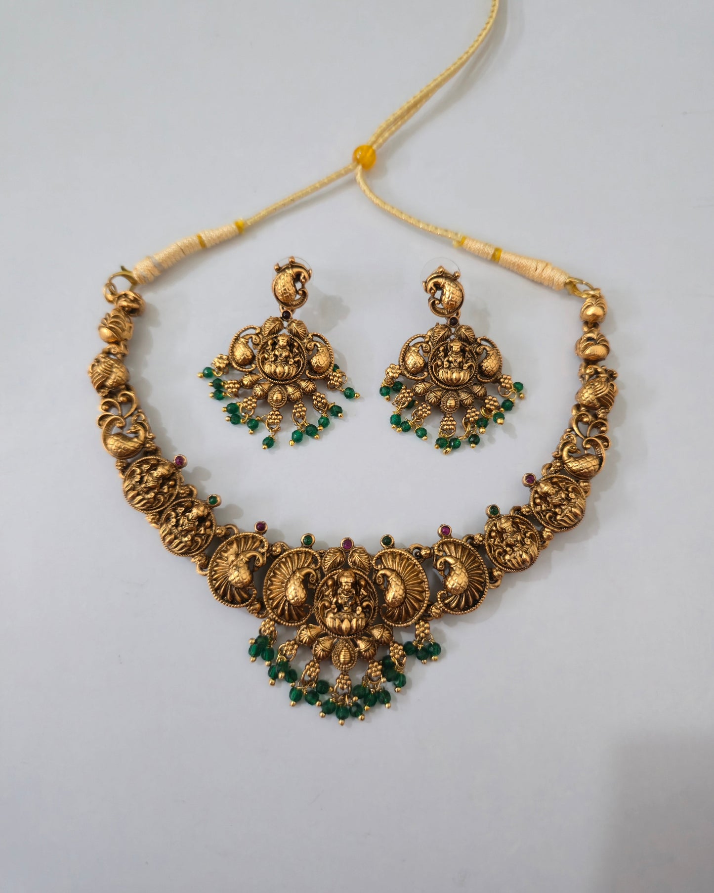 Vasudha Lakshmi Temple Necklace Set