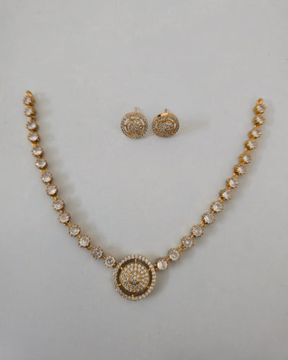 Aurelia Circle Pendant Necklace Set