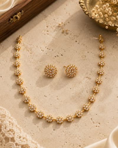 Varnika White Floral Necklace