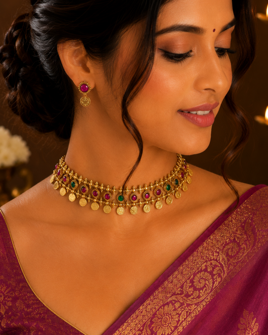 Mridula Coin Choker Set