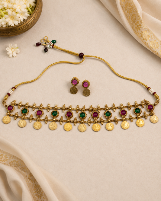 Mridula Coin Choker Set