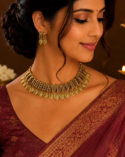 Varnika Temple Fringe Choker Set