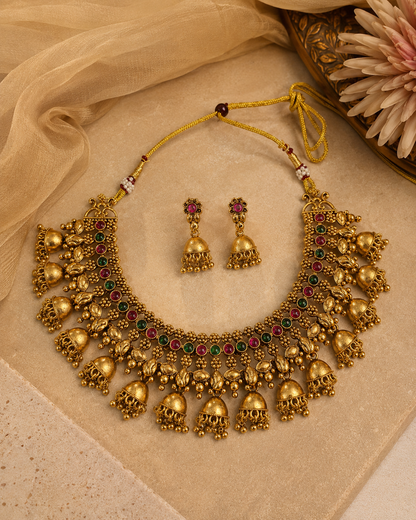 Mrinalini Jhumka Necklace Set