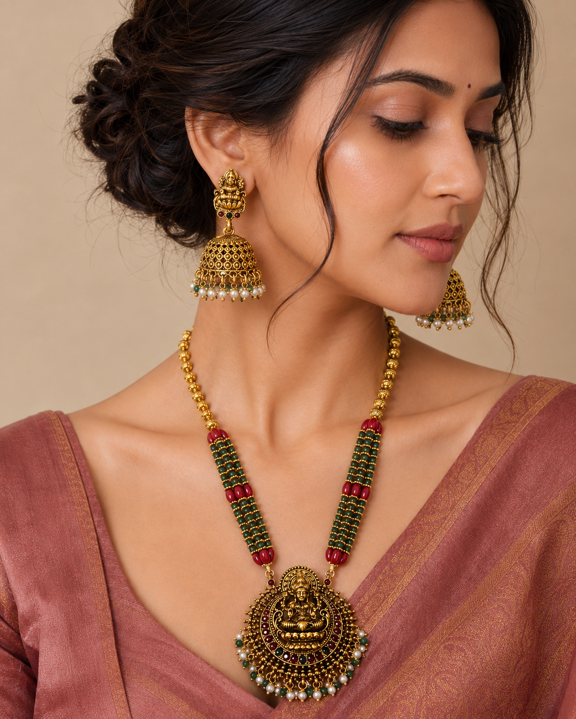 Lakshmi Bead Haram Set