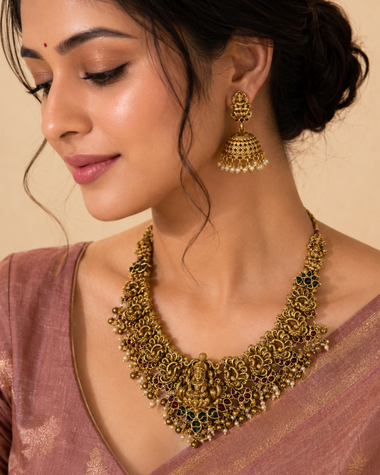 Lakshmi Mayura Necklace Set
