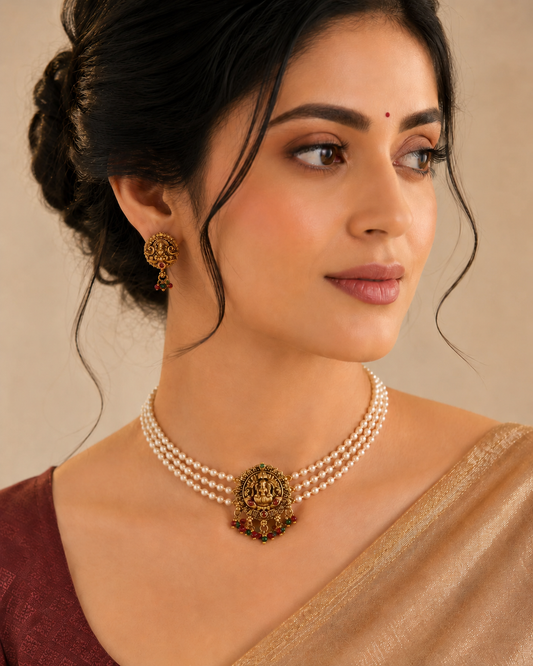 Lakshmi Pearl Grace Choker Set