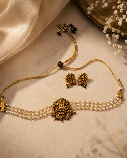 Lakshmi Pearl Grace Choker Set