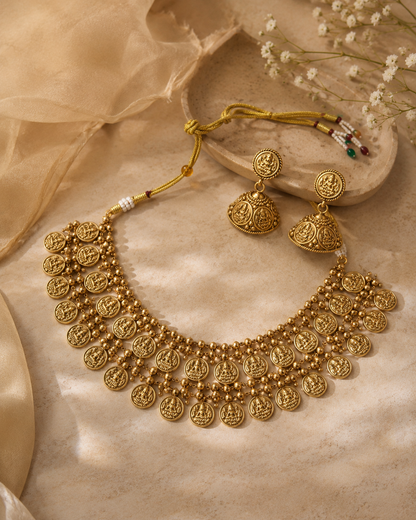 Lakshmi Coin Layer Necklace