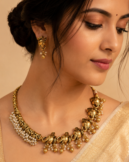 Gajashree Antique Necklace