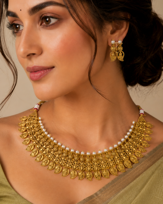 Lakshmi Pearl Layer Necklace