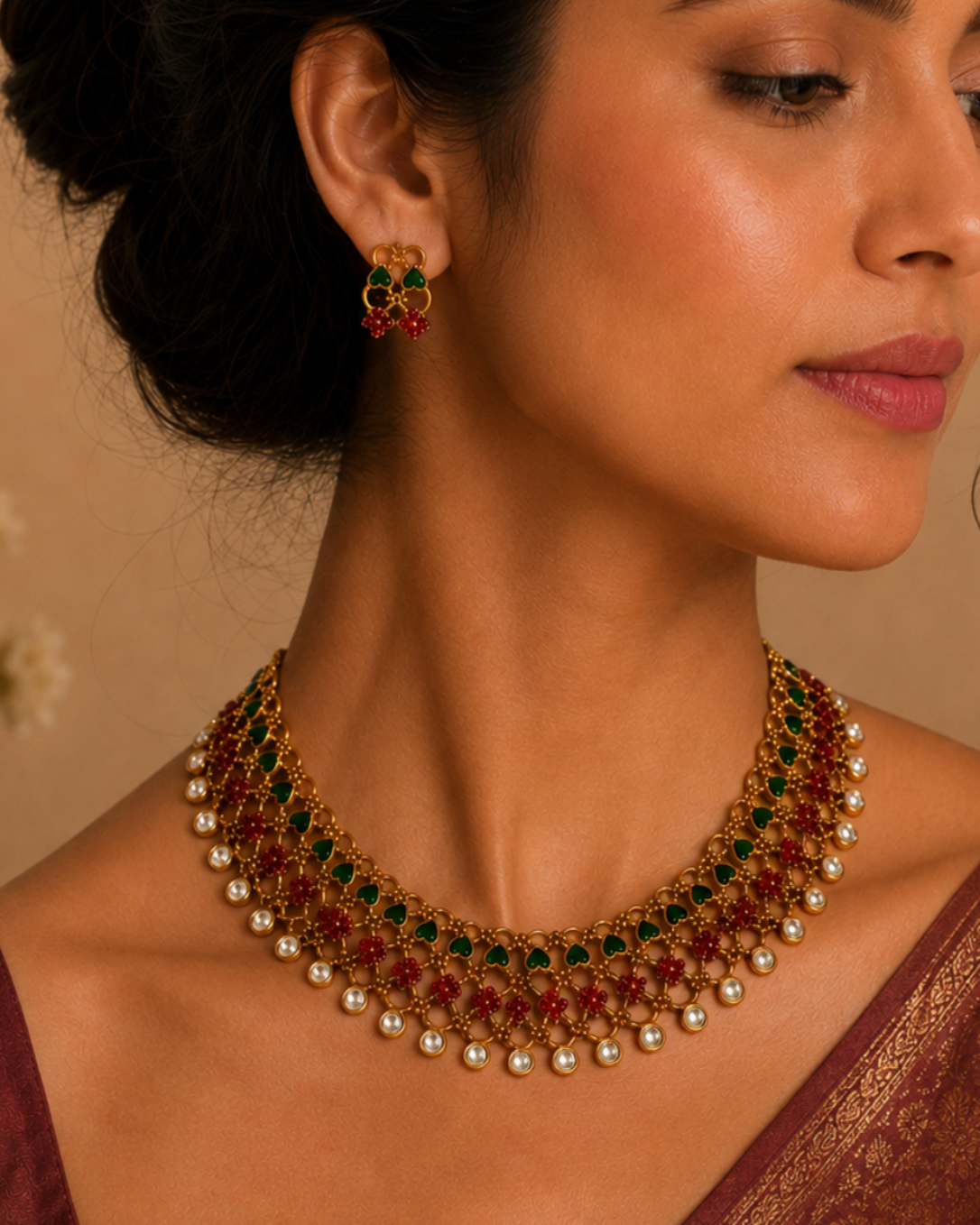 Emerald Floral Lattice Set