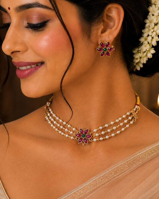 Padma Pearl Choker Set