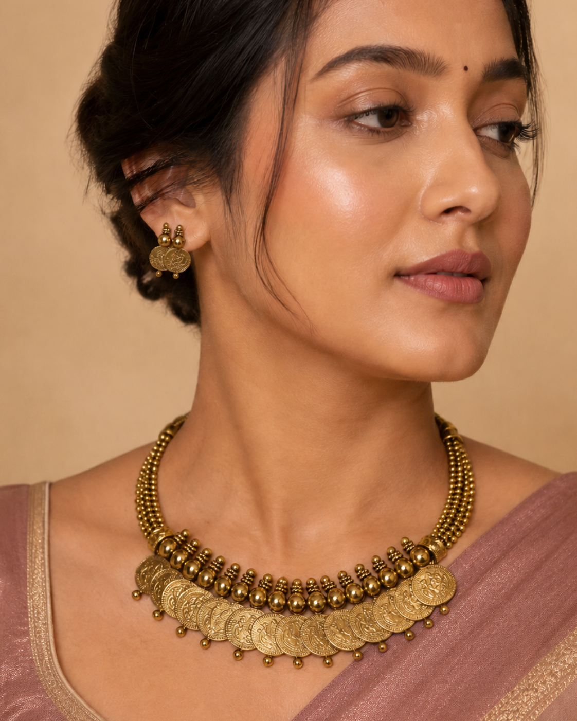 Antique Coin Necklace Set