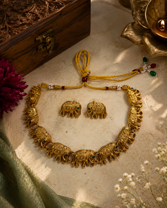 Gaja Vaibhava Necklace Set