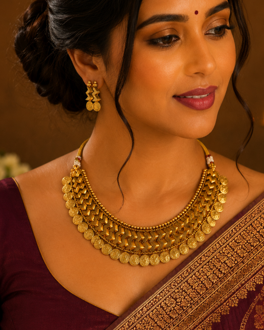 Aadya Coin Necklace Set