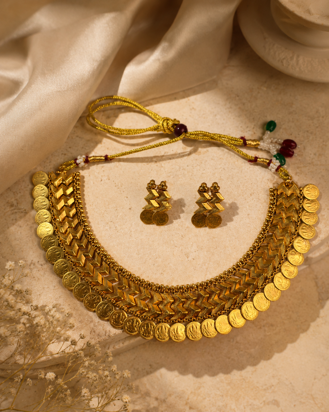 Aadya Coin Necklace Set