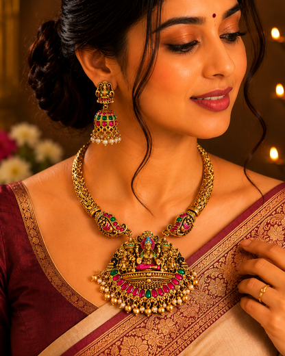 Vaibhavi Lakshmi Pendant Set