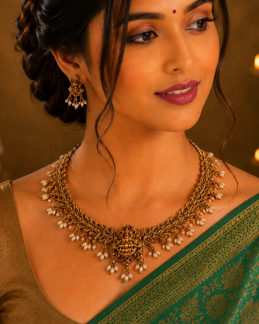 Lakshmi Pearl Vine Necklace Set