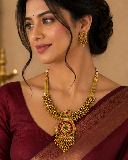 Pushpa Bead Necklace Set